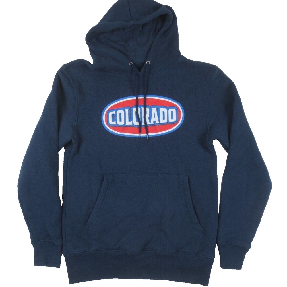 Colorado State of Mine Hoodie Mens S Blue Graphic Pullover Sweatshirt Outdoors